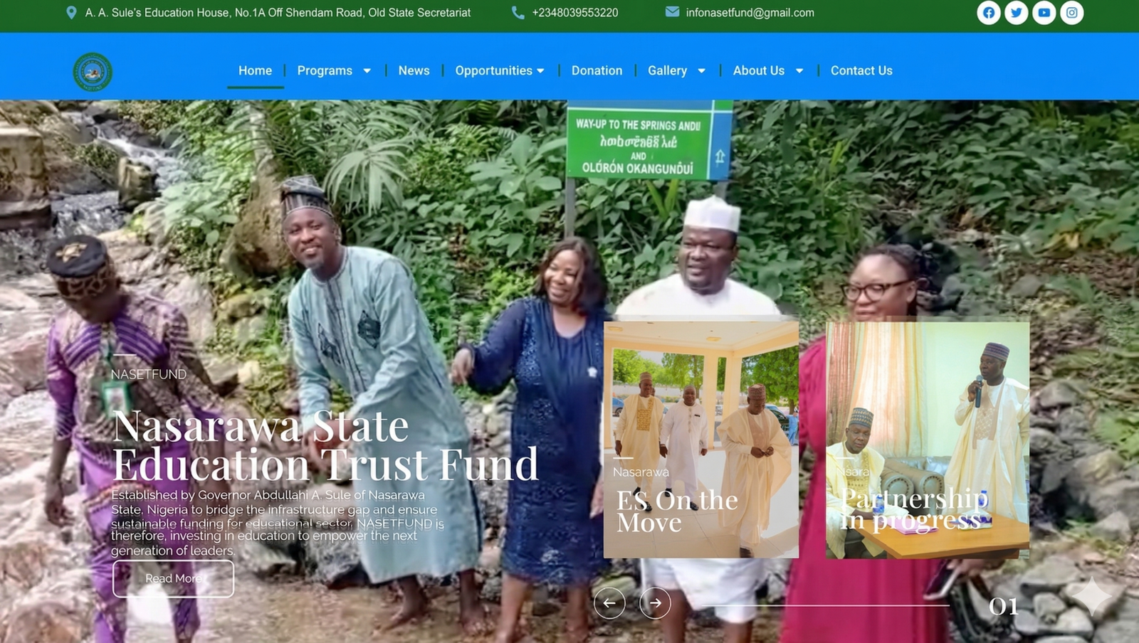 Website Development of NASETFUND